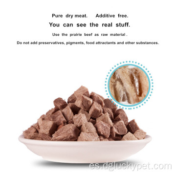Snack para perros y gatos de carne de res en cubos liofilizados para mascotas OEM
